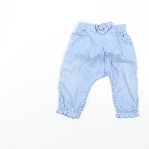 F&F Baby Blue   Cropped Trousers Size 3-6 Months