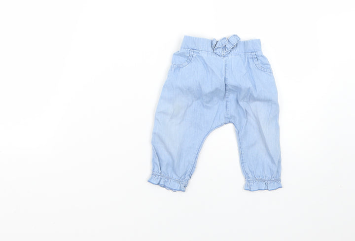 F&F Baby Blue Cropped Trousers Size 3-6 Months