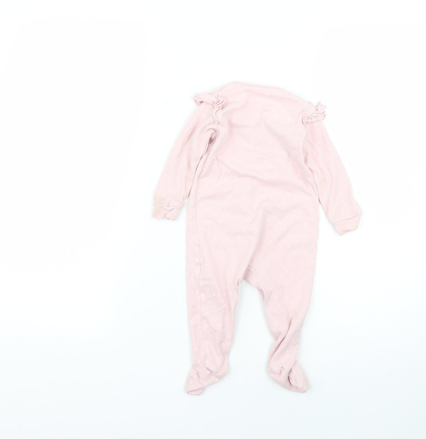 Matalan Baby Pink Polka Dot  Babygrow One-Piece Size 6-9 Months