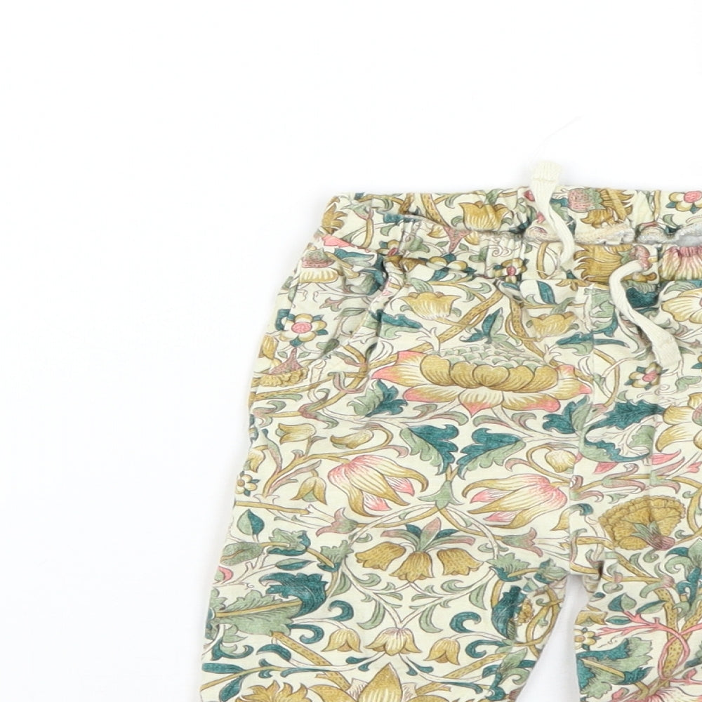NEXT Baby Multicoloured Floral  Cropped Trousers Size 9-12 Months