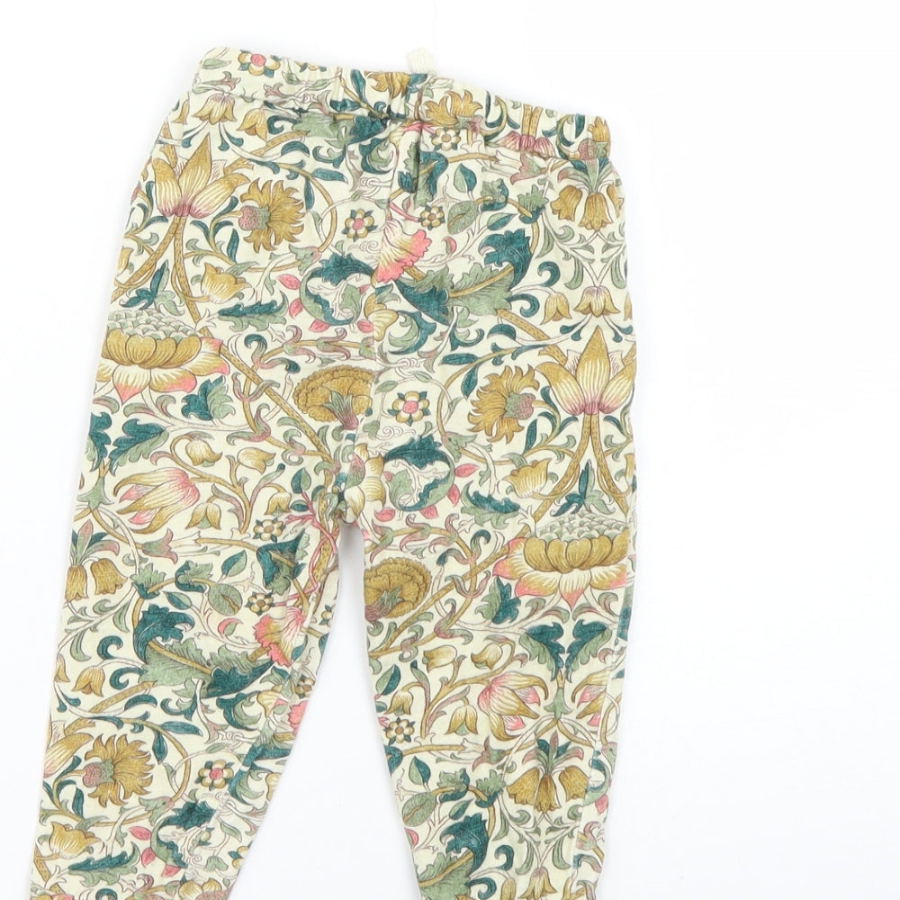 NEXT Baby Multicoloured Floral  Cropped Trousers Size 9-12 Months
