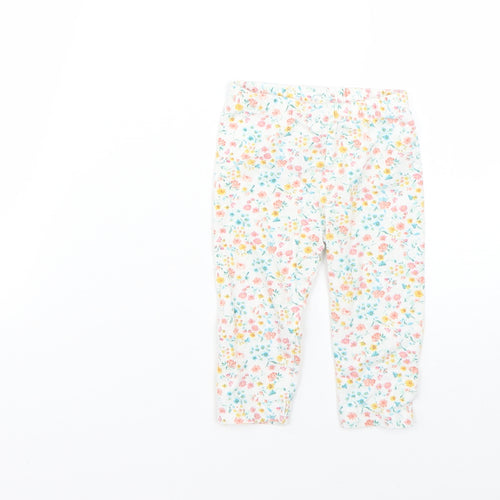 numeg Baby Multicoloured Floral  Cropped Leggings Size 6-9 Months