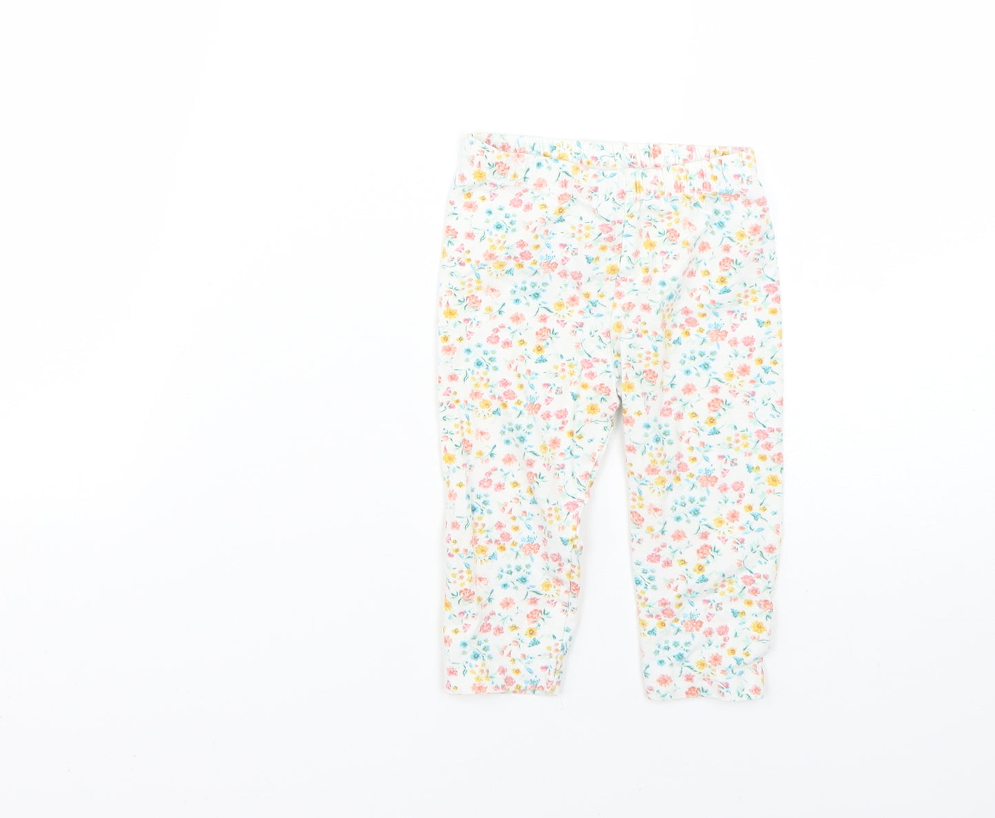 numeg Baby Multicoloured Floral  Cropped Leggings Size 6-9 Months