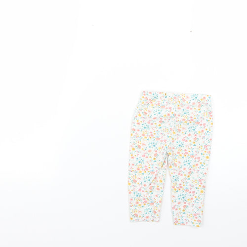 numeg Baby Multicoloured Floral  Cropped Leggings Size 6-9 Months