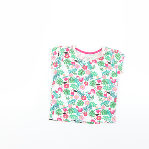 Primark Baby Multicoloured Floral  Basic T-Shirt Size 6-9 Months
