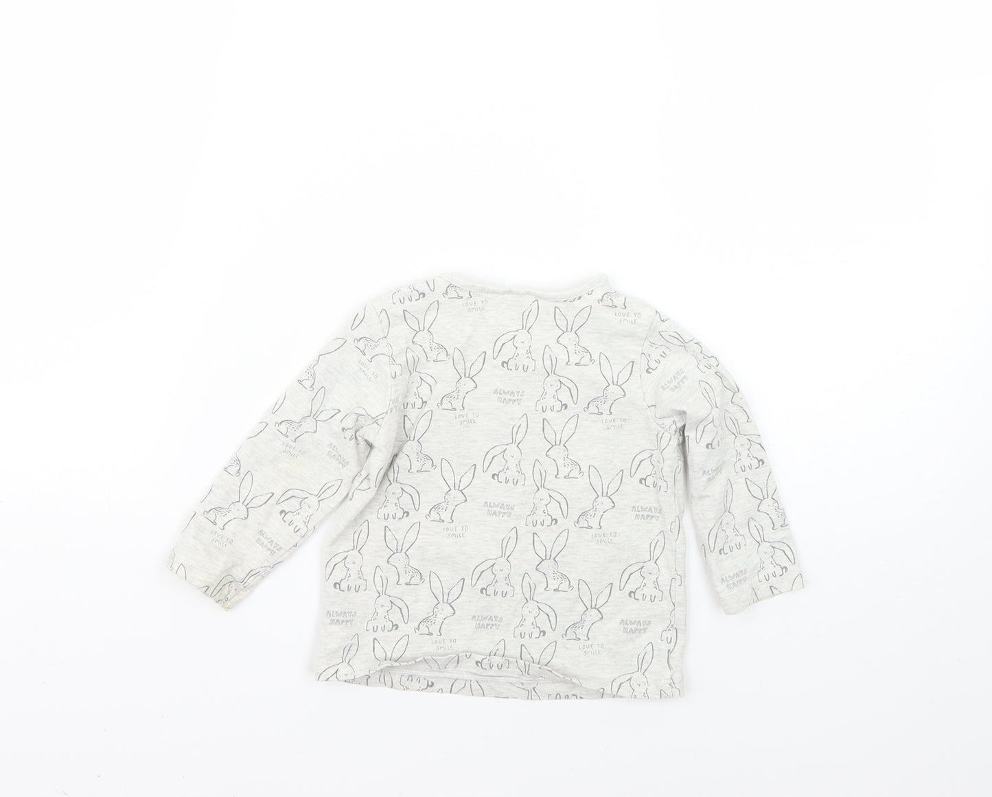 NEXT Baby Grey Geometric  Basic T-Shirt Size 6-9 Months