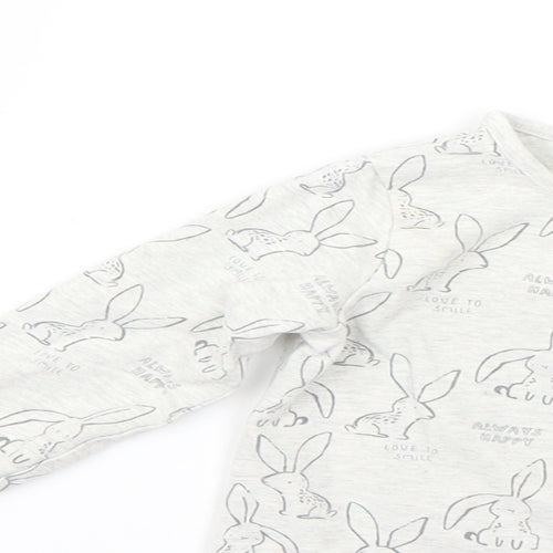NEXT Baby Grey Geometric  Basic T-Shirt Size 6-9 Months