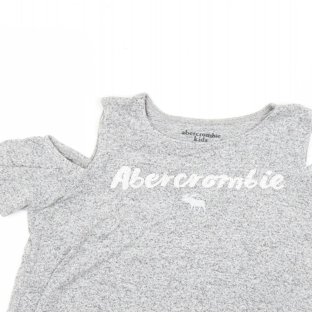 abercrombie Girls Grey   Basic T-Shirt Size 13-14 Years