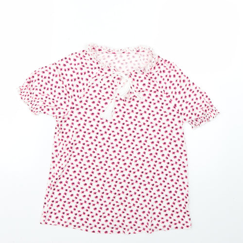 Marks and Spencer Womens Multicoloured Floral  Basic T-Shirt Size 8