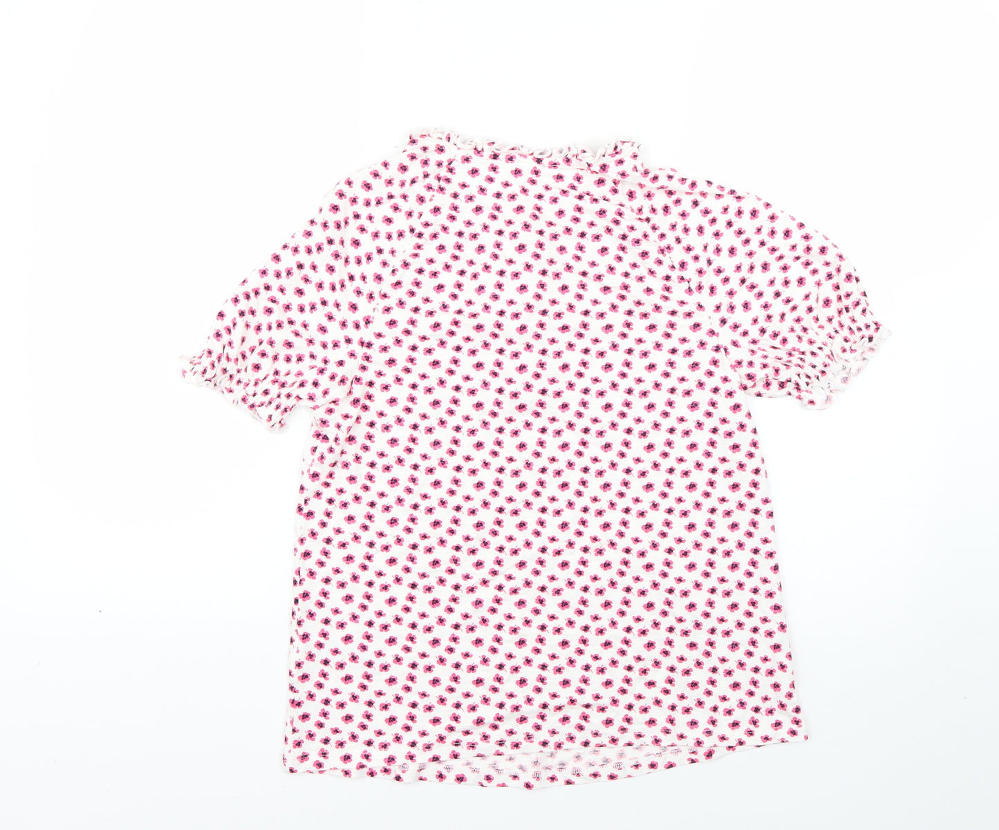 Marks and Spencer Womens Multicoloured Floral  Basic T-Shirt Size 8