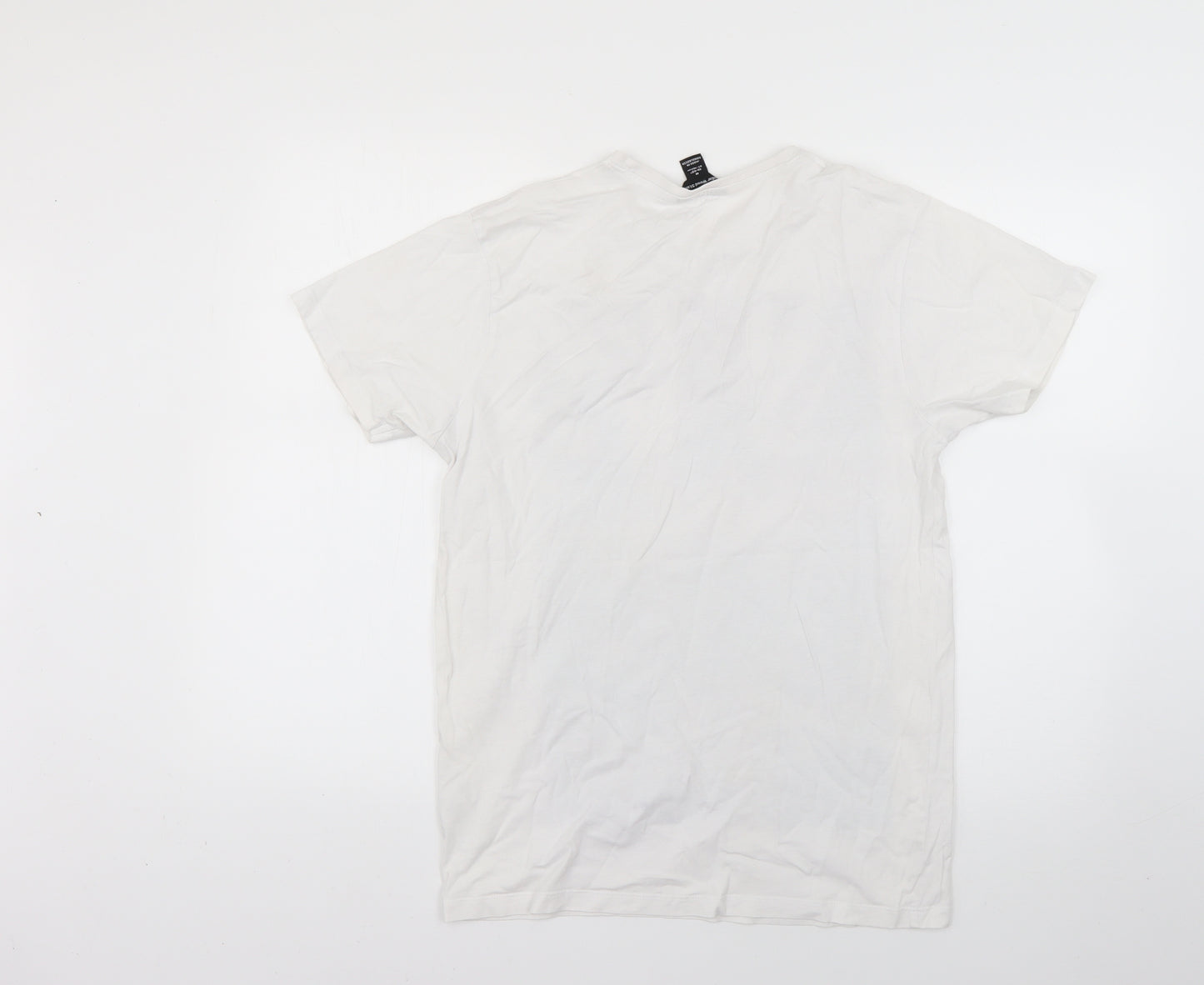Cedar Wood State Mens White Geometric   T-Shirt Size M