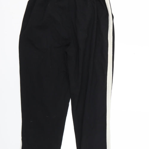Stradivarius Womens Black Striped  Cropped Trousers Size S L22 in