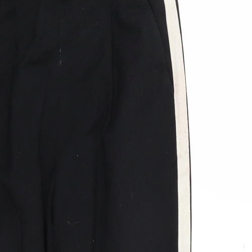 Stradivarius Womens Black Striped  Cropped Trousers Size S L22 in