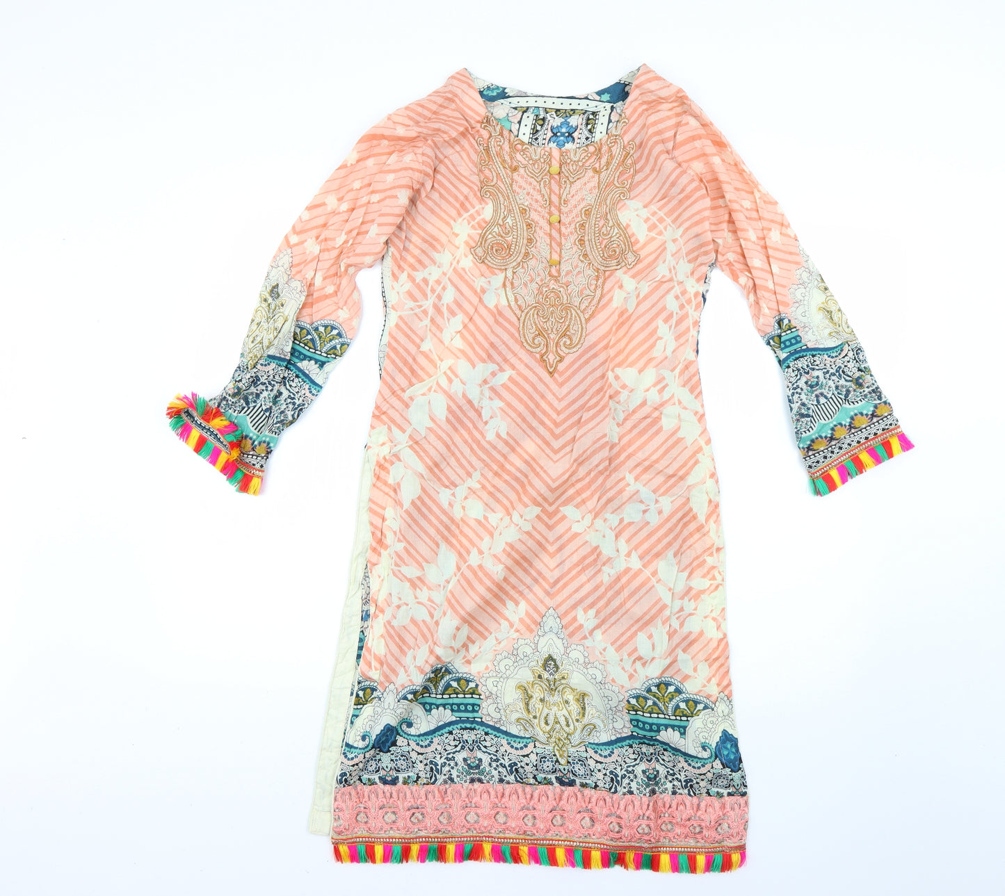 Preworn Womens Multicoloured Geometric  T-Shirt Dress  Size S