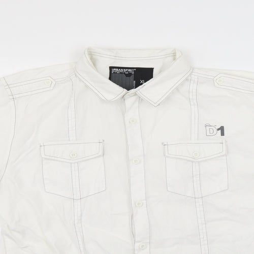 urban spirit Mens White    Button-Up Size XL