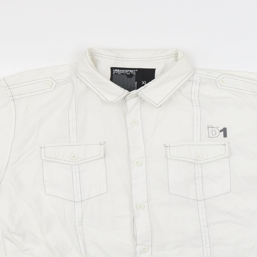 urban spirit Mens White    Button-Up Size XL
