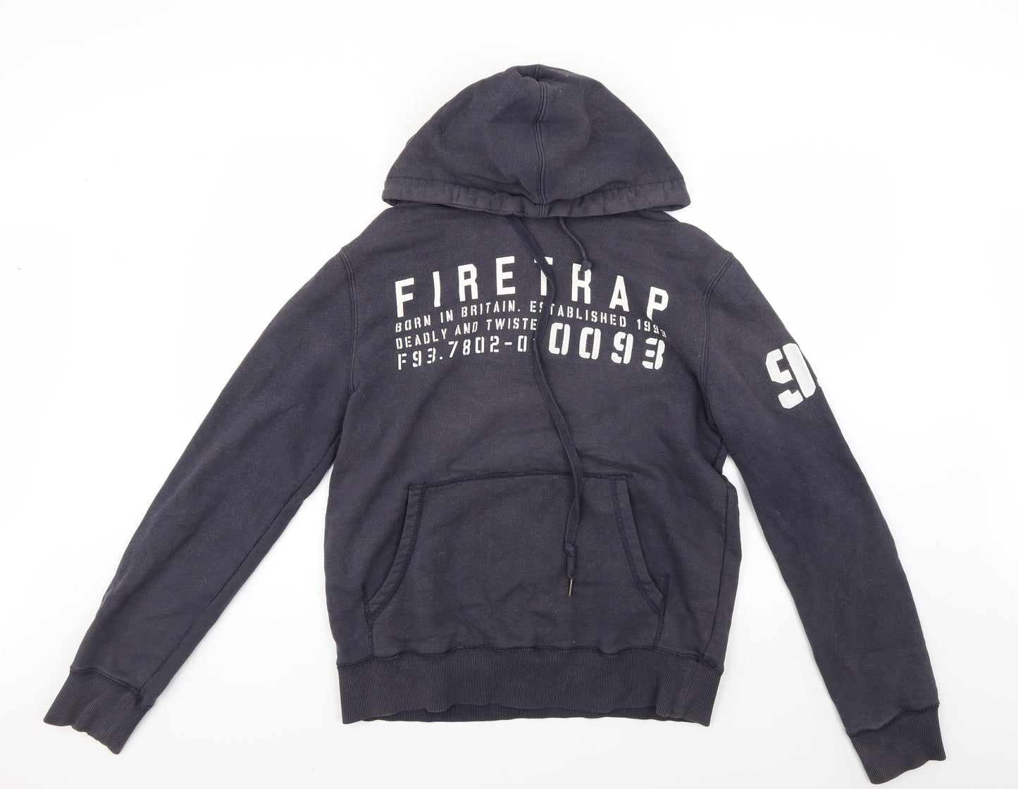 Firetrap Mens Grey   Pullover Hoodie Size M