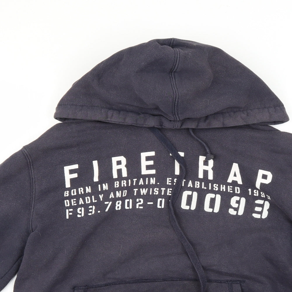 Firetrap Mens Grey   Pullover Hoodie Size M