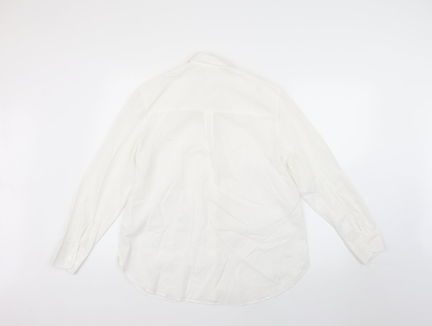 H&M Womens White   Basic Button-Up Size 10