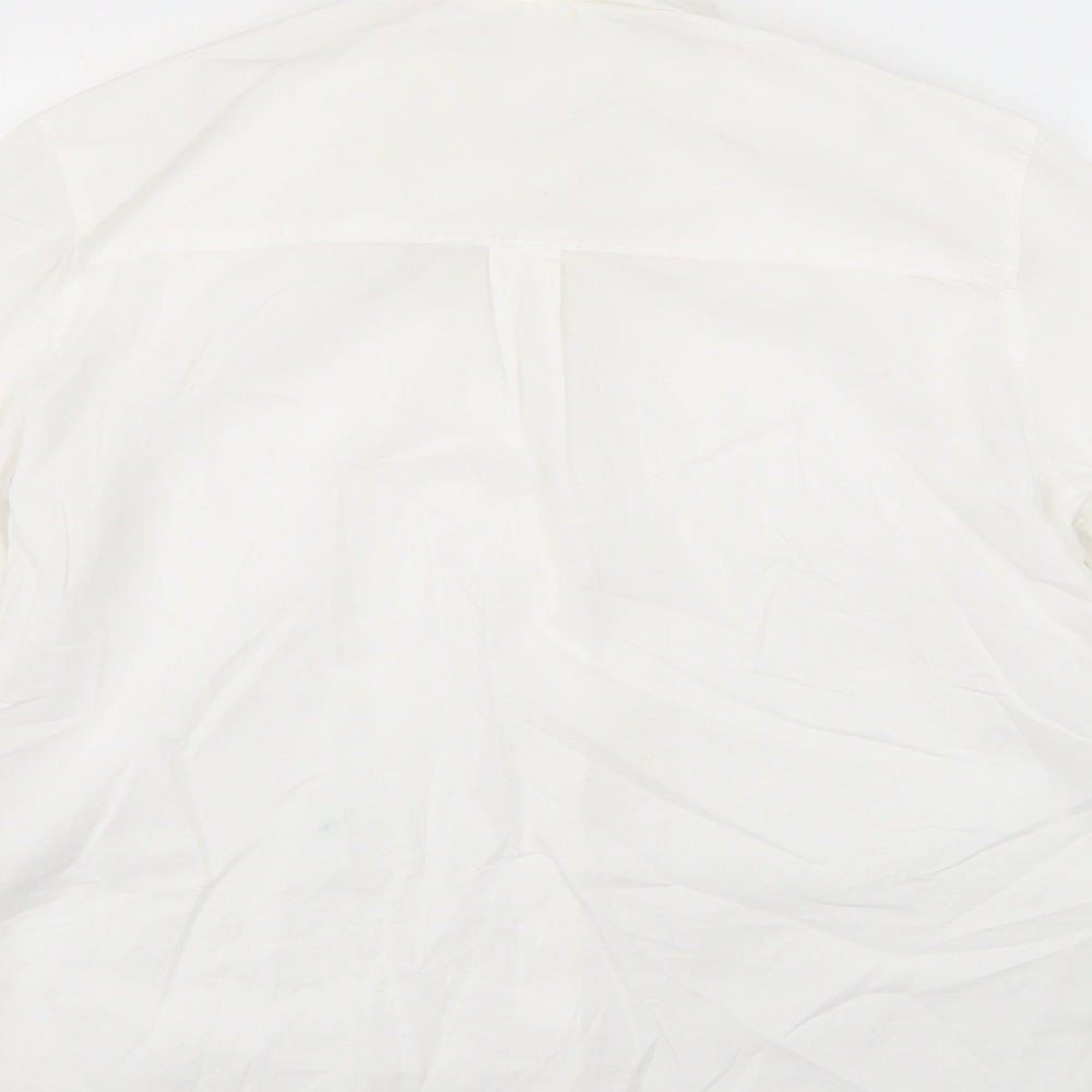H&M Womens White   Basic Button-Up Size 10