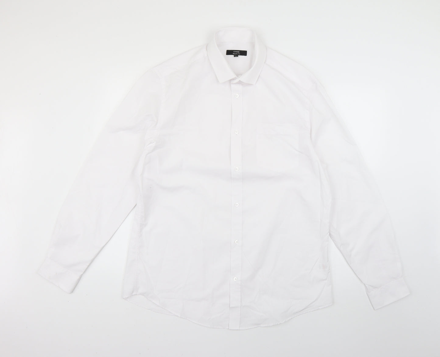 George Mens White    Dress Shirt Size 16.5