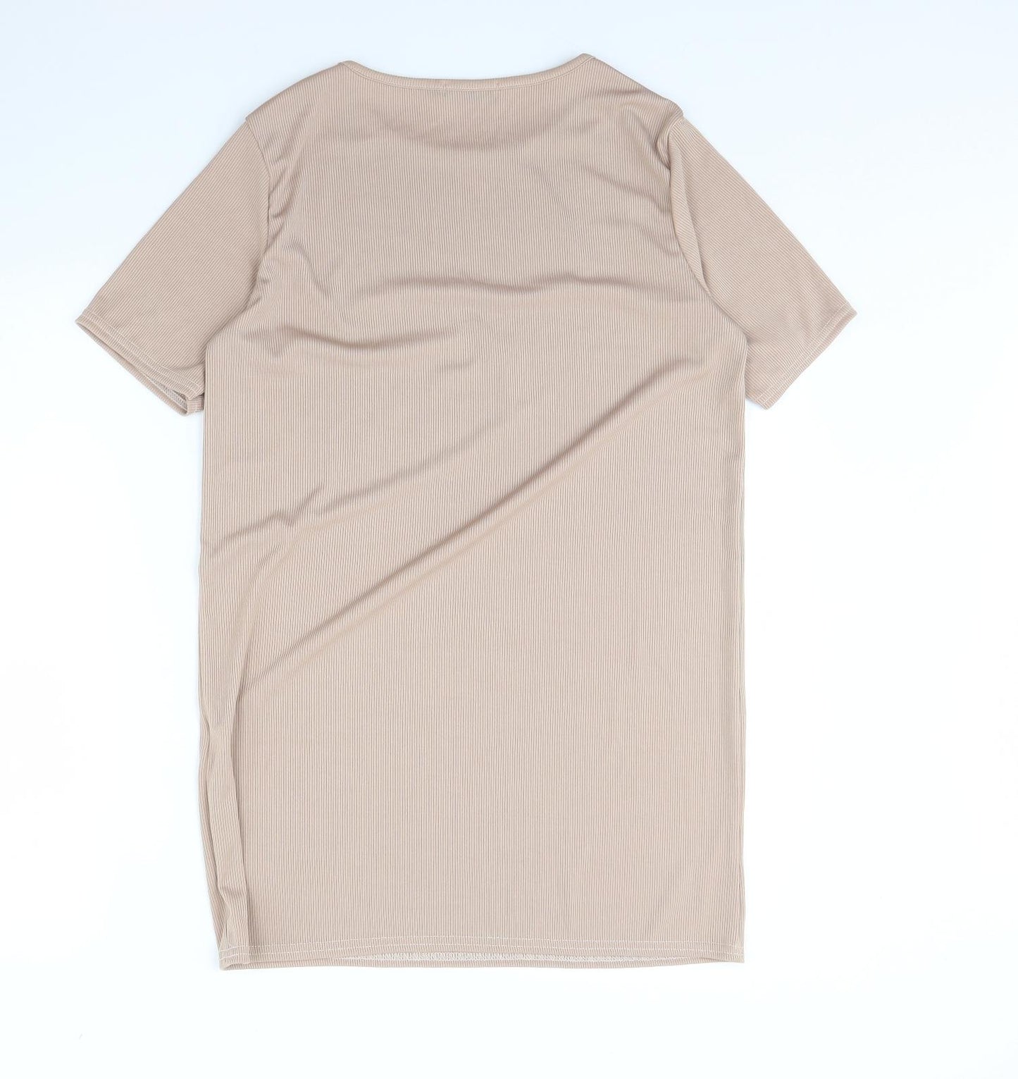 PRETTYLITTLETHING Womens Beige   T-Shirt Dress  Size 12