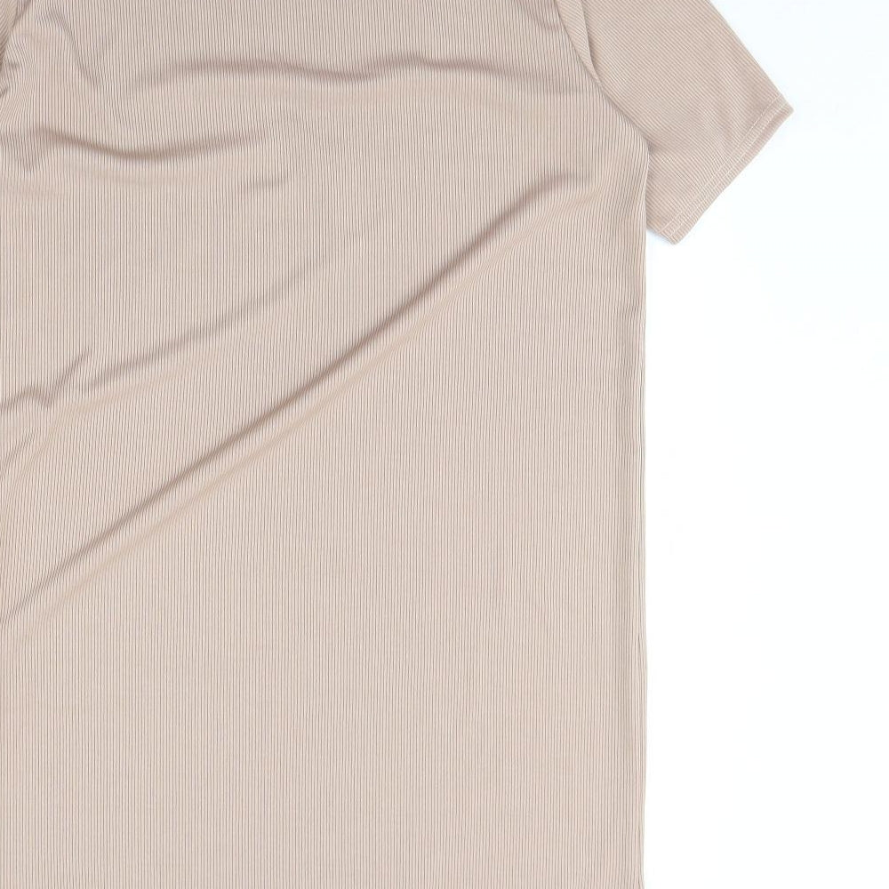 PRETTYLITTLETHING Womens Beige   T-Shirt Dress  Size 12