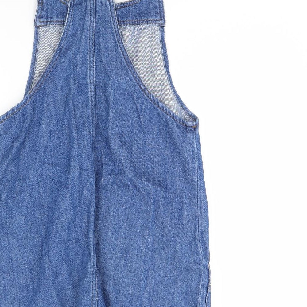 Topshop Womens Blue  Denim Pinafore/Dungaree Dress  Size 6