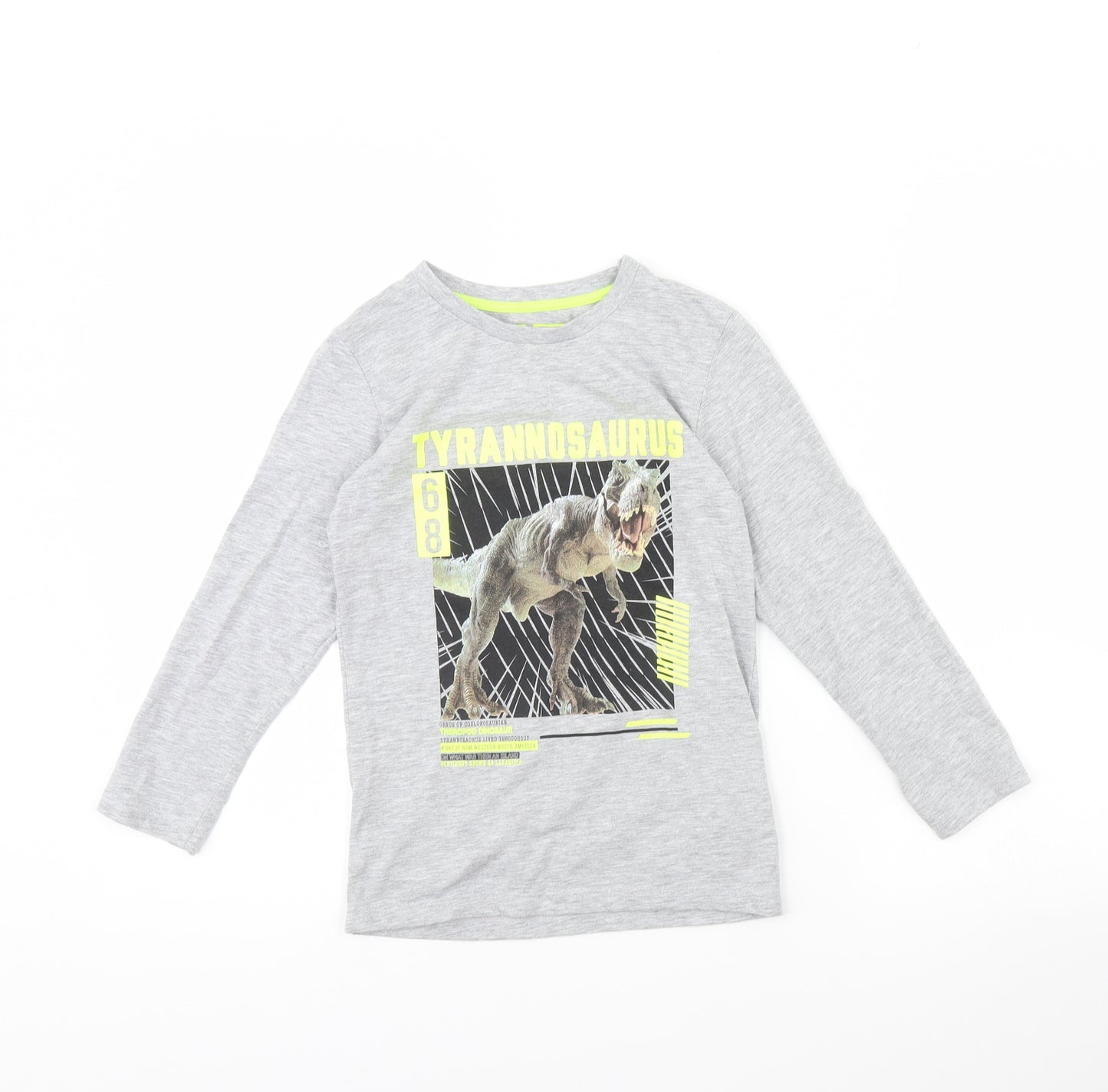 Urban dept Boys Grey   Basic T-Shirt Size 8 Years  - Dinosaur