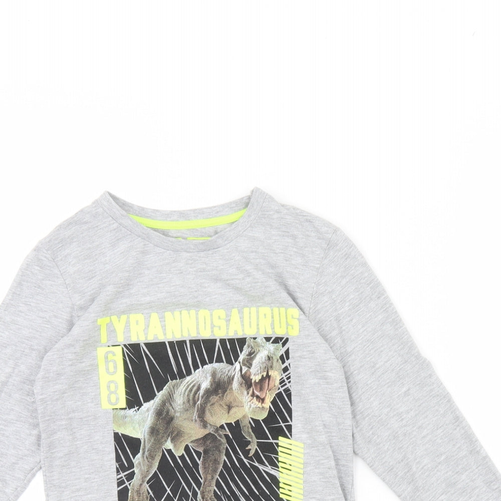 Urban dept Boys Grey   Basic T-Shirt Size 8 Years  - Dinosaur
