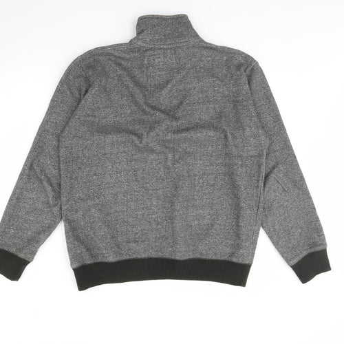 Sand Stone Mens Grey   Henley Jumper Size M