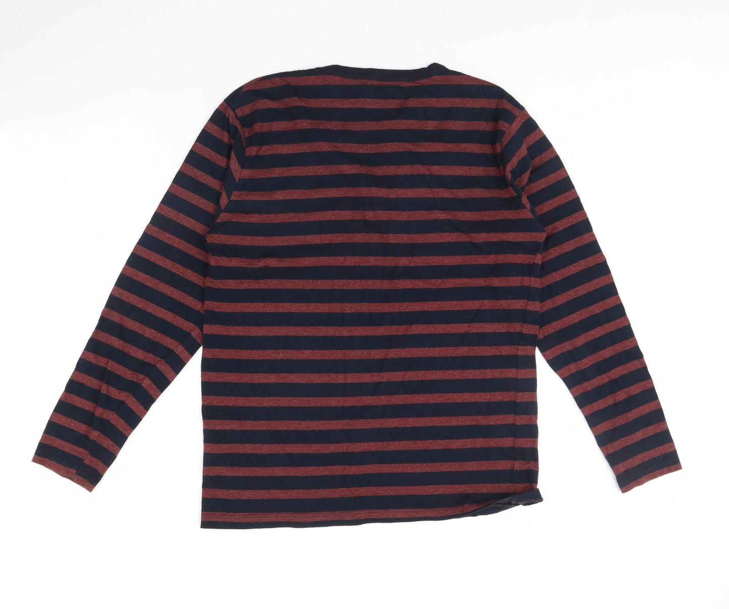 Cedar Wood State Mens Blue Striped   T-Shirt Size M