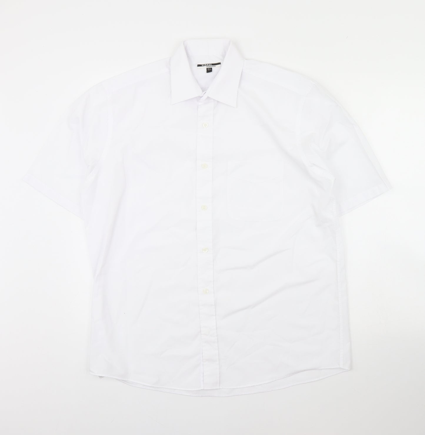 George Mens White    Dress Shirt Size 15.5