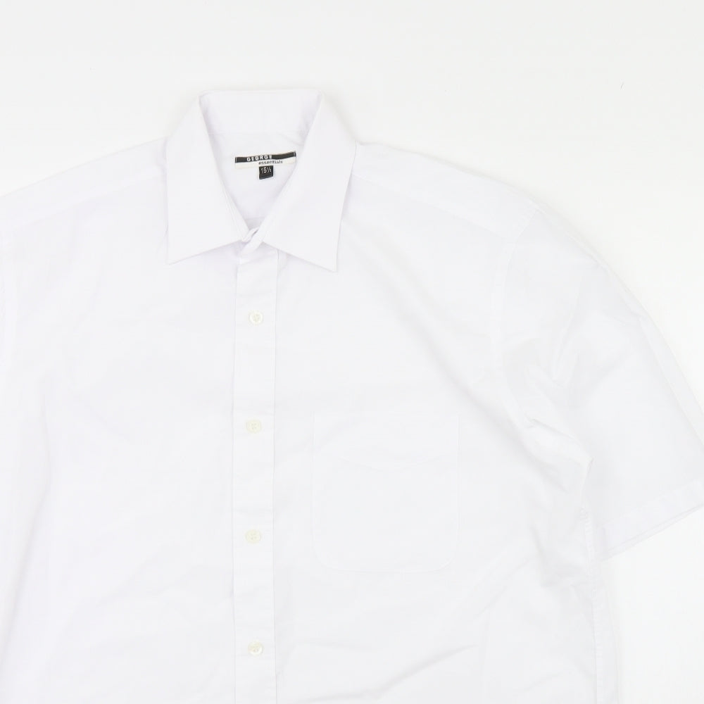 George Mens White    Dress Shirt Size 15.5