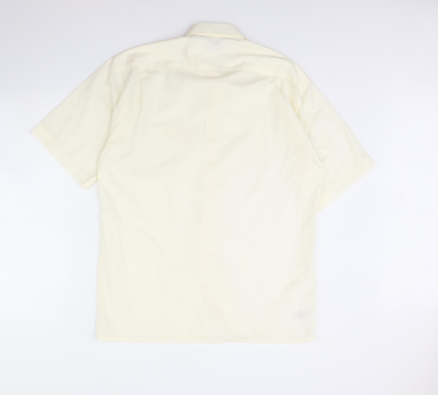 M&s Mens Ivory    Dress Shirt Size 15.5