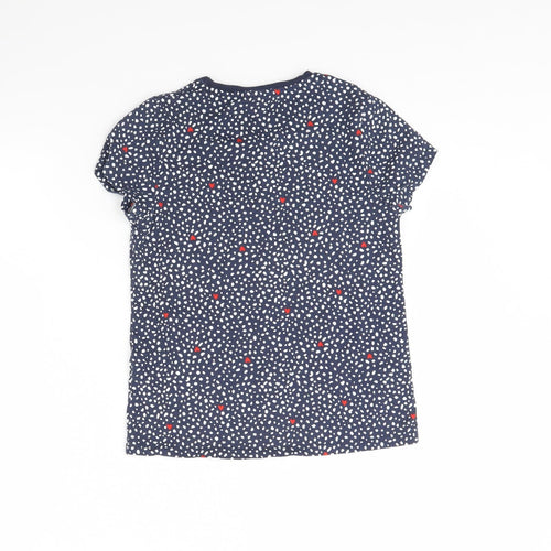 George Girls Blue Polka Dot  Basic T-Shirt Size 10 Years
