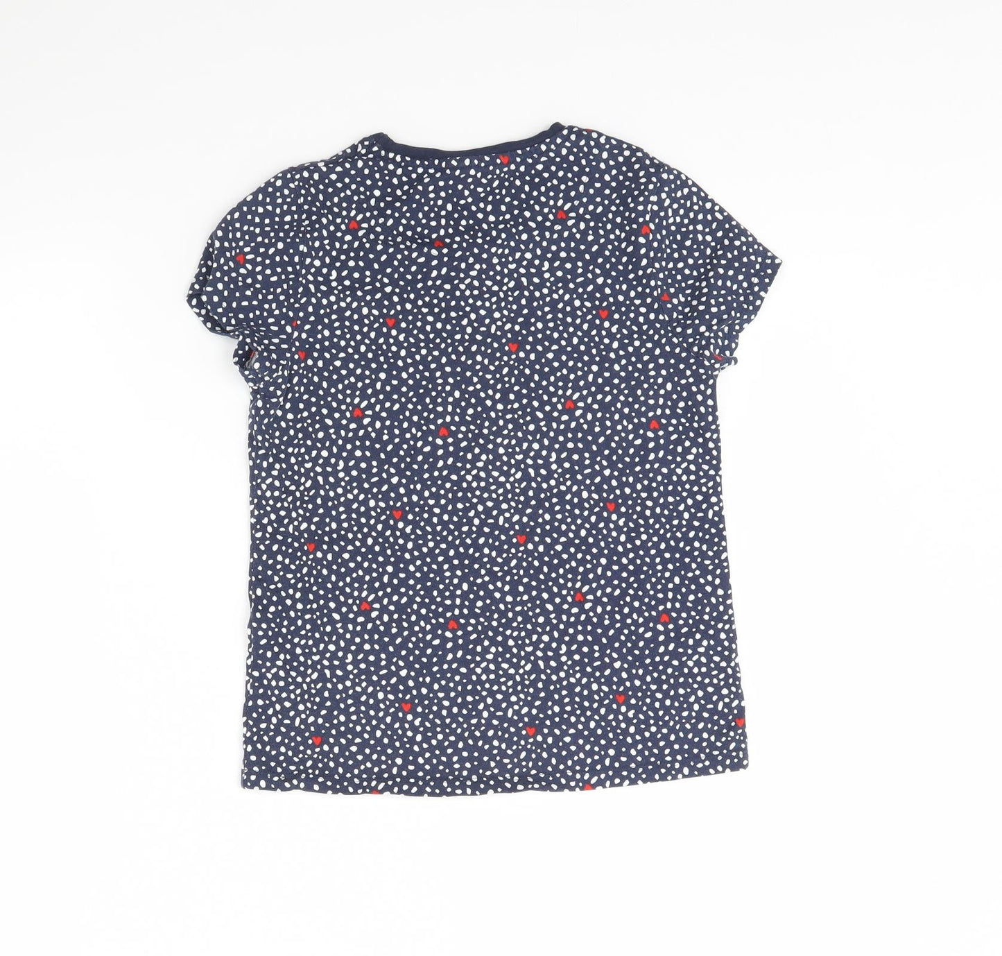 George Girls Blue Polka Dot  Basic T-Shirt Size 10 Years