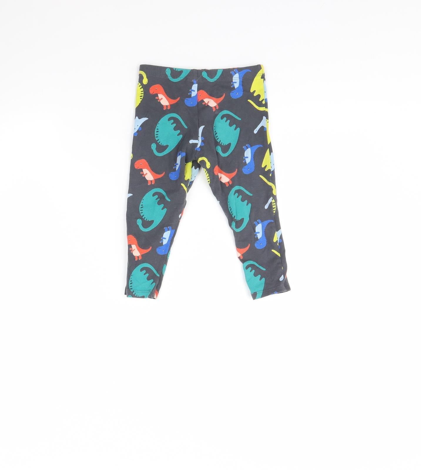 Fred & FLo Baby Grey Animal Print  Capri Trousers Size 12 Months  - Dinosaur