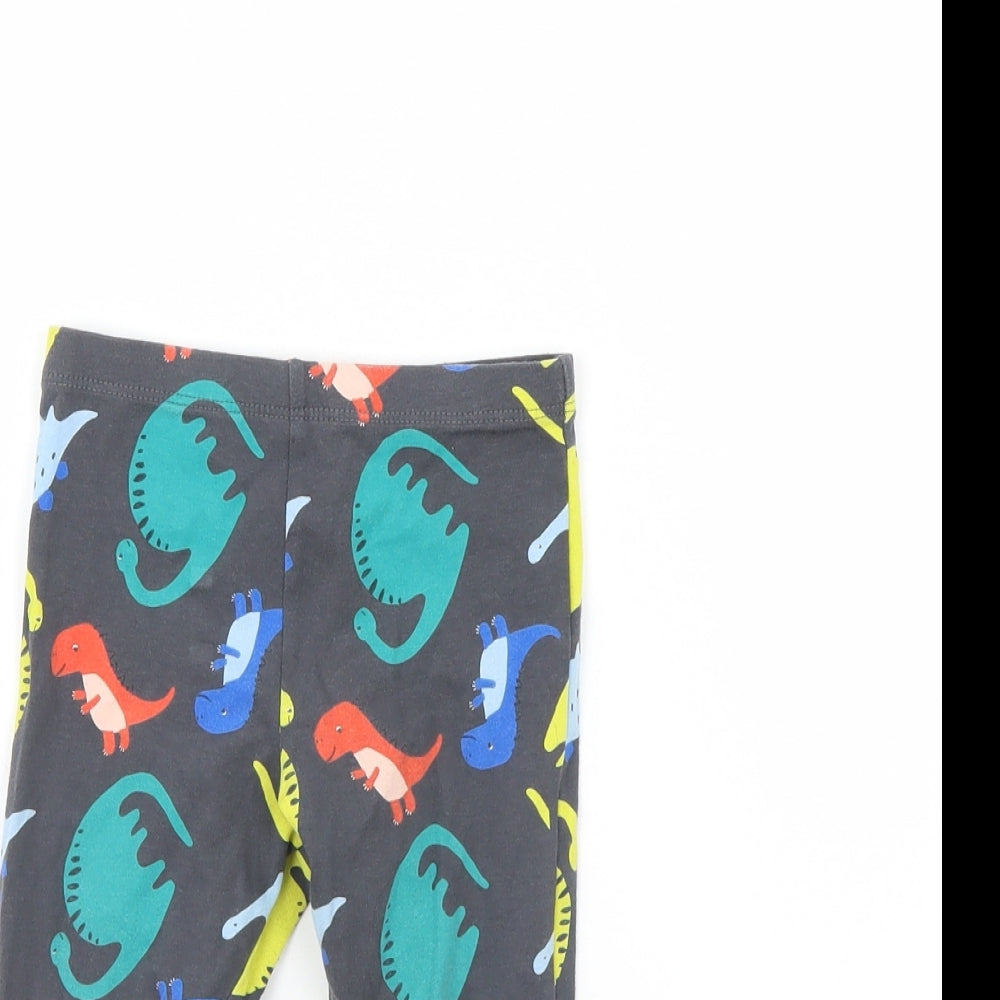 Fred & FLo Baby Grey Animal Print  Capri Trousers Size 12 Months  - Dinosaur