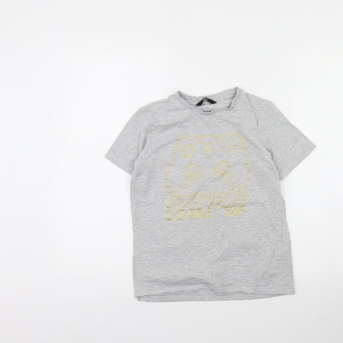 George Boys Grey   Basic T-Shirt Size 10 Years  - Gamer