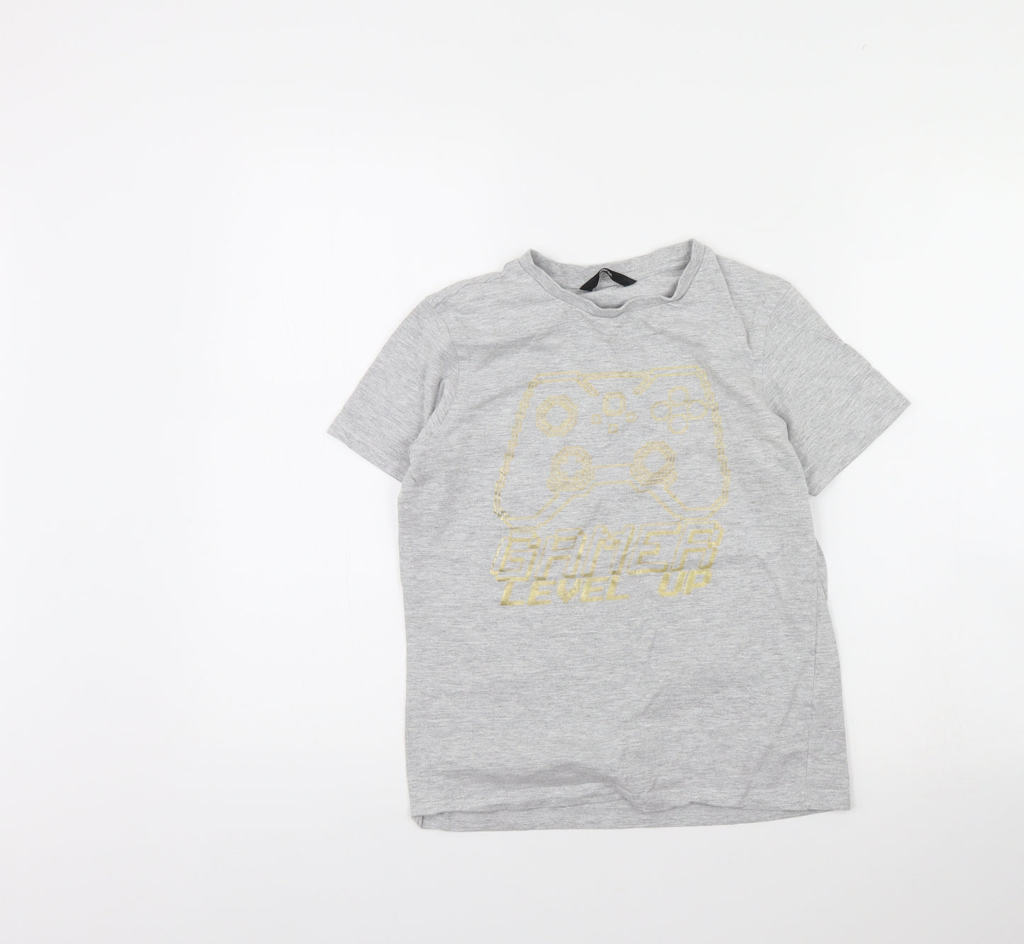 George Boys Grey   Basic T-Shirt Size 10 Years  - Gamer