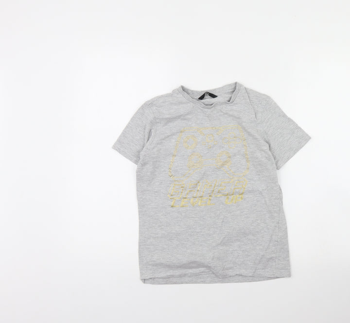 George Boys Grey   Basic T-Shirt Size 10 Years  - Gamer