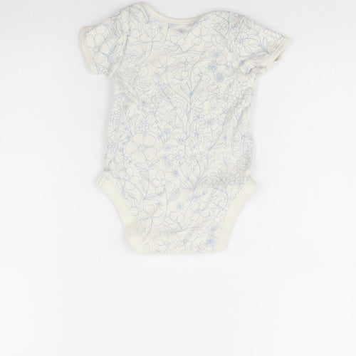 George Baby White Floral  Babygrow One-Piece Size 12 Months