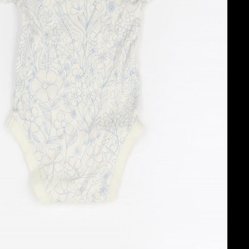 George Baby White Floral  Babygrow One-Piece Size 12 Months