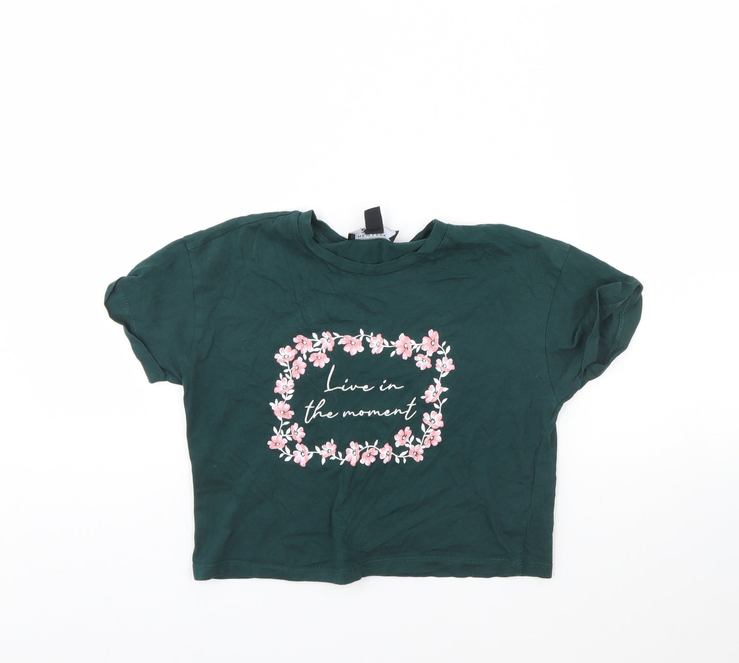 New Look Girls Green   Cropped T-Shirt Size 10 Years