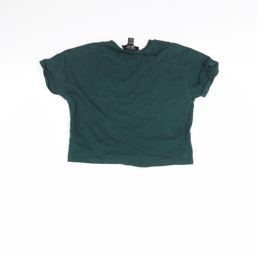 New Look Girls Green   Cropped T-Shirt Size 10 Years