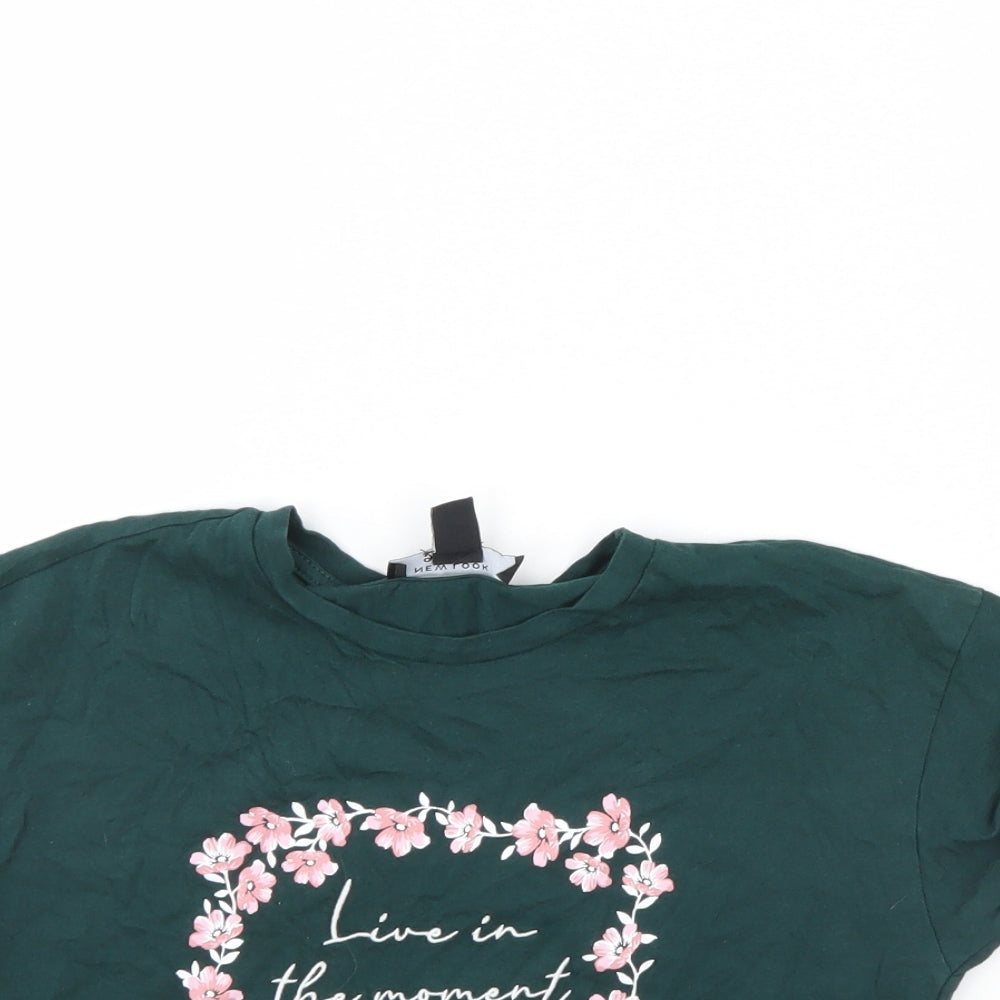 New Look Girls Green   Cropped T-Shirt Size 10 Years
