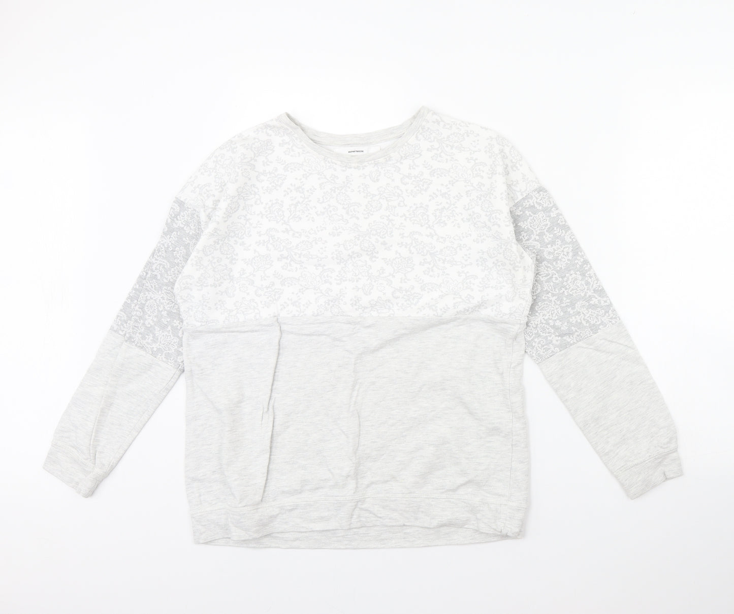 womens secret Womens Grey Floral  Pullover Jumper Size M
