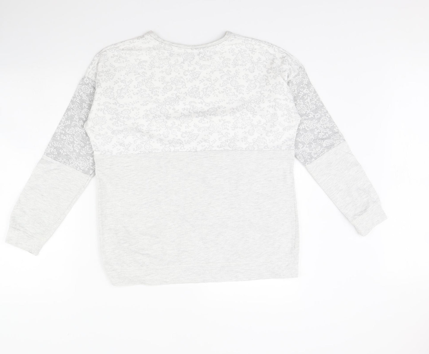 womens secret Womens Grey Floral  Pullover Jumper Size M