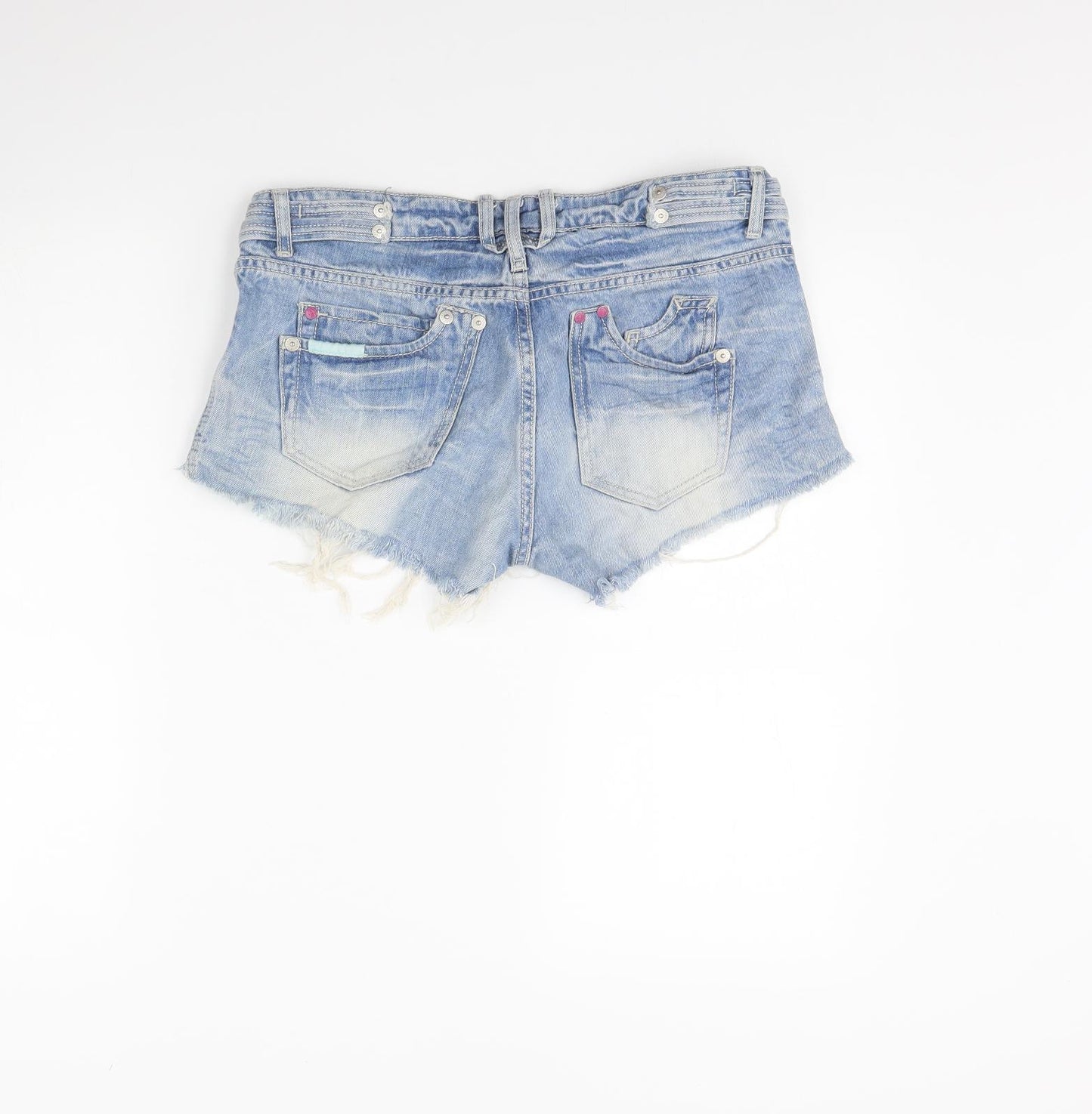 Preworn Womens Blue  Denim Cut-Off Shorts Size 12